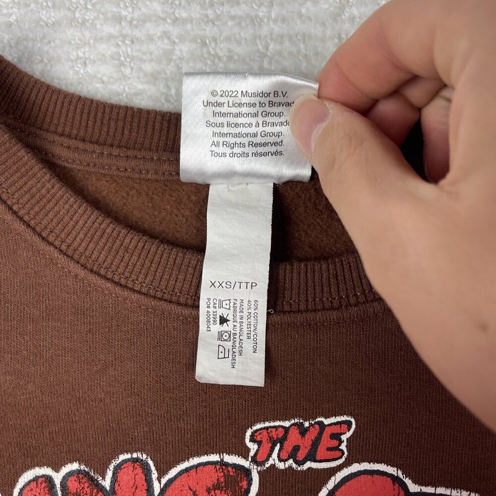 Rolling Stones Crewneck Sweatshirt Men XXS Brown Voodoo Lounge 1994 Sweater - Picture 10 of 16